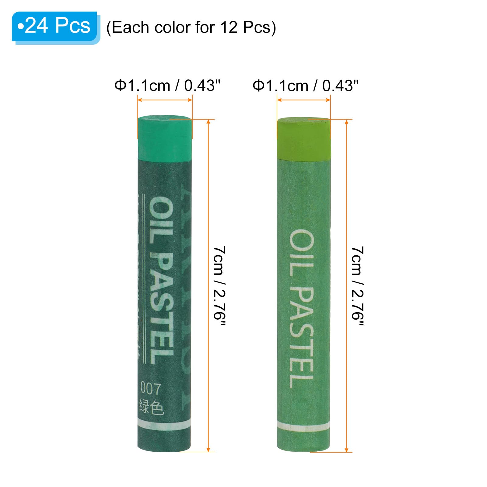 PATIKIL Grass Green, Turquoise Oil Pastels - Image 2