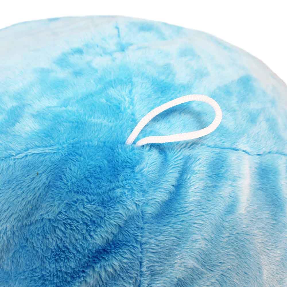BEMIRO Pac-Man Geist Kuscheltier XXL, ca. 60 cm, Plüschtier mit gestickten Augen und Schlaufe, Original Lizenzartikel (Blau)