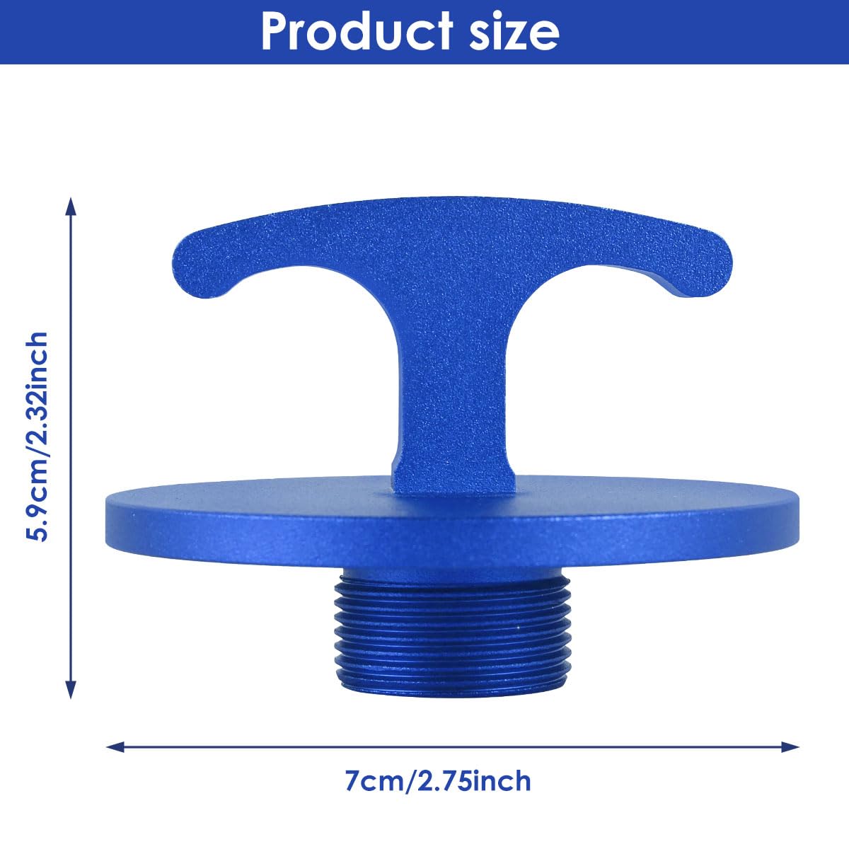 Ghopy Oil Filter Plug Tool Compatible with 2013-2018 RAM 2500 3500 5.9L 6.7L Turbine Diesel Aluminum Alloy Oil Filter Plug Cap Off Tool with T Handle Anti-Leak Oil Filter Plug Car Accessories(Blue)