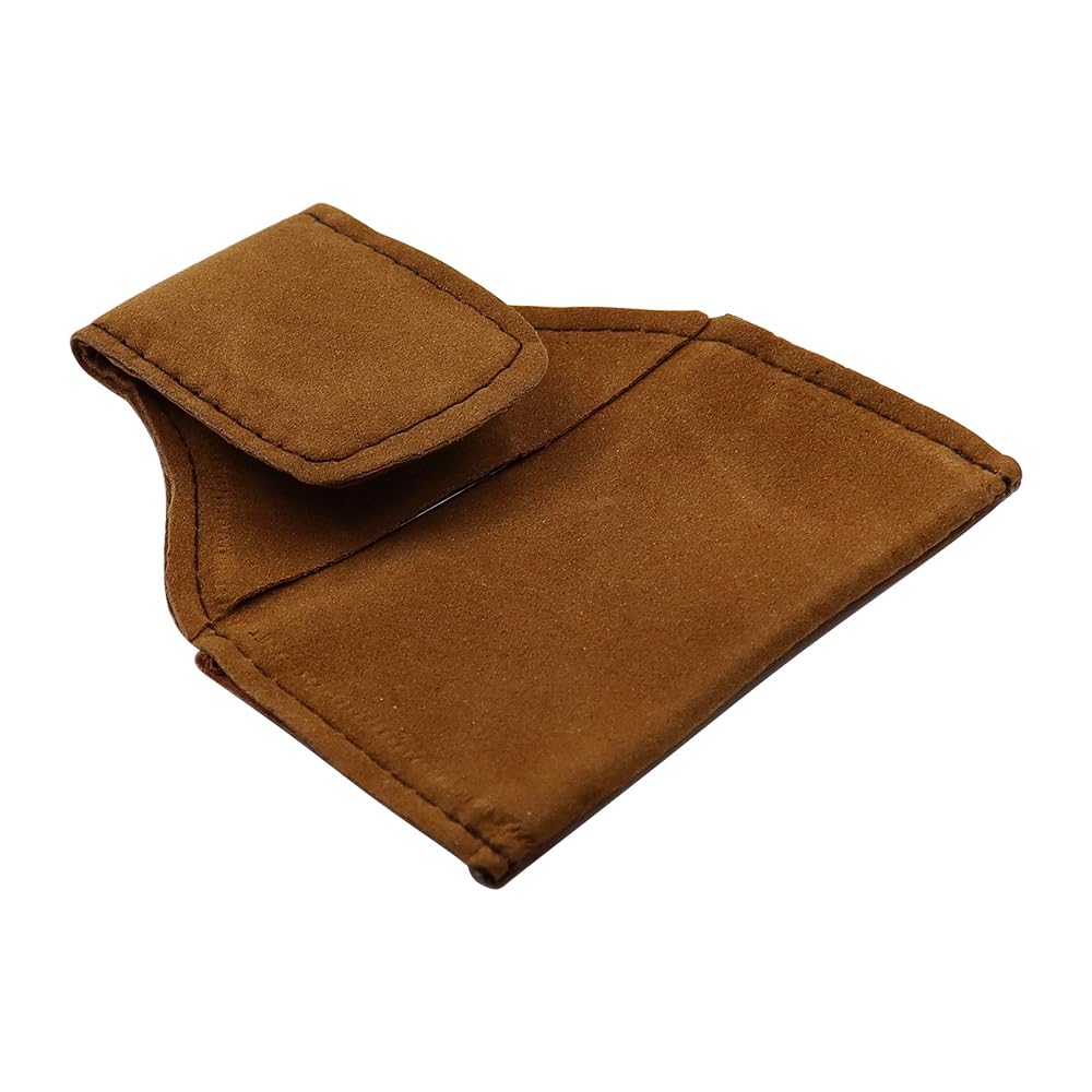 Bolsa de Tiza de Billar Portátil, Bolsa de PU, Negro y Marrón