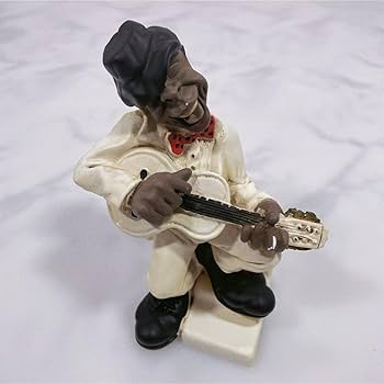 ジャズバンド 黒人 フィギュア 置物 8体陶器製 レトロコ アンティーク 箱付き ジャズバンド フィギュア 人形 黒人 音楽隊 楽器 8体 マルチ