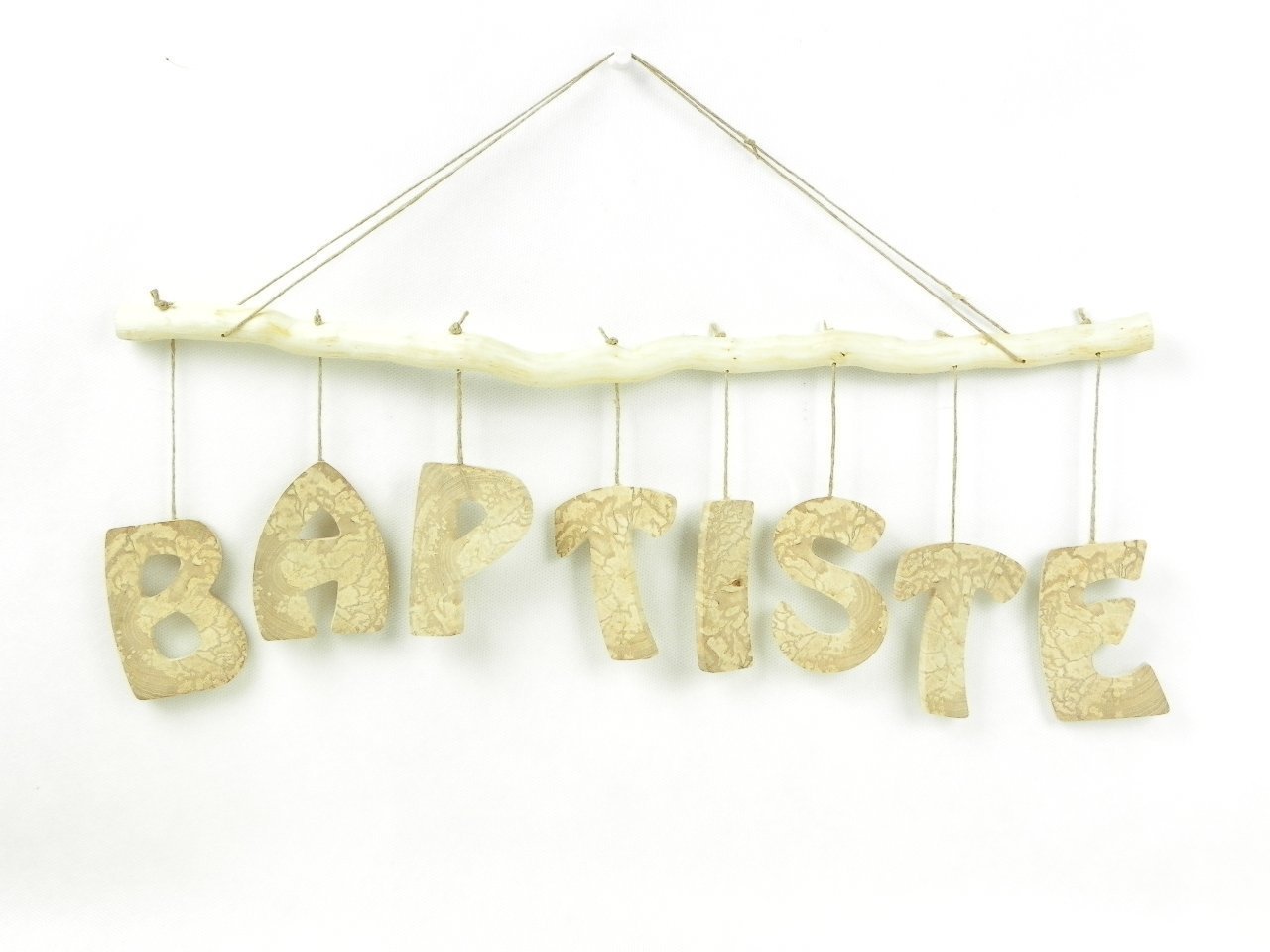Prénom personnalisé en bois massif naturel, cadeau de naissance personnalisé, prénom pour porte de chambre, lettres en bois, fait main