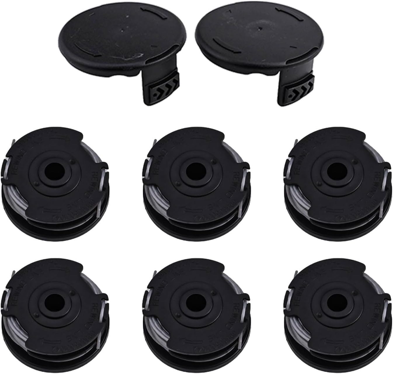 Ersatzspule für Trimmer, kompatibel mit ART 24 27 30 und ART 30-36, inklusive 6 Spulen mit je 6,1 m Schnur, ideal für eine effiziente Rasenpflege