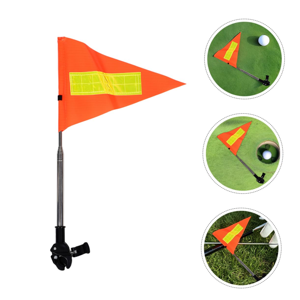 Anneome 2piezas Bandera De Seguridad Reflectante para Cochecitos Carritos De Golf y Sillas De Ruedas Unidades con Telescópico para Exterior y Alta Visibilidad