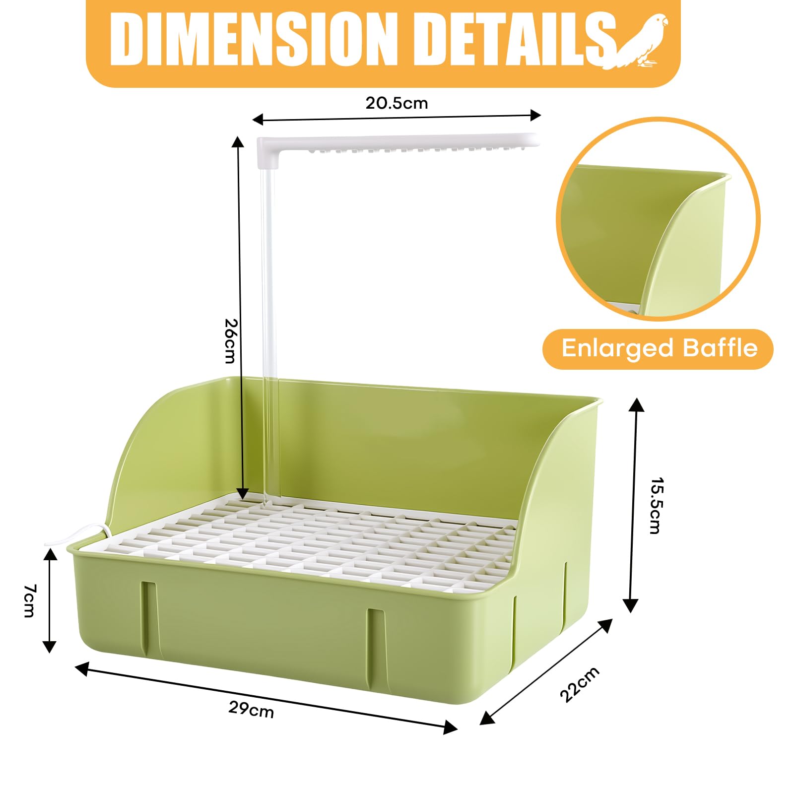 Bañera de baño para pájaros Baño automático para pájaros con bomba, bebedero para pájaros baño accesorios de ducha para periquitos, pájaros, loro (verde, L)