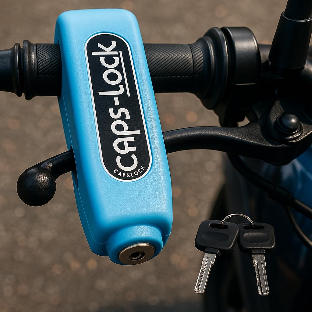cAps-Lock Heavy-Duty Stainless Steel Bike and Scooty Brake Lock – Matt Finish, Handlebar & Brake Lever Locking System – Universal for Bikes & Scooters (Multicolor)-image-38