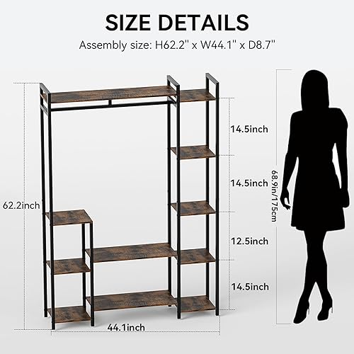 Miniatura 6 de Soporte para plantas de interior con luces de cultivo de 62 pulgadas, estante grande para plantas de 11 niveles, soporte de esquina de 11 niveles