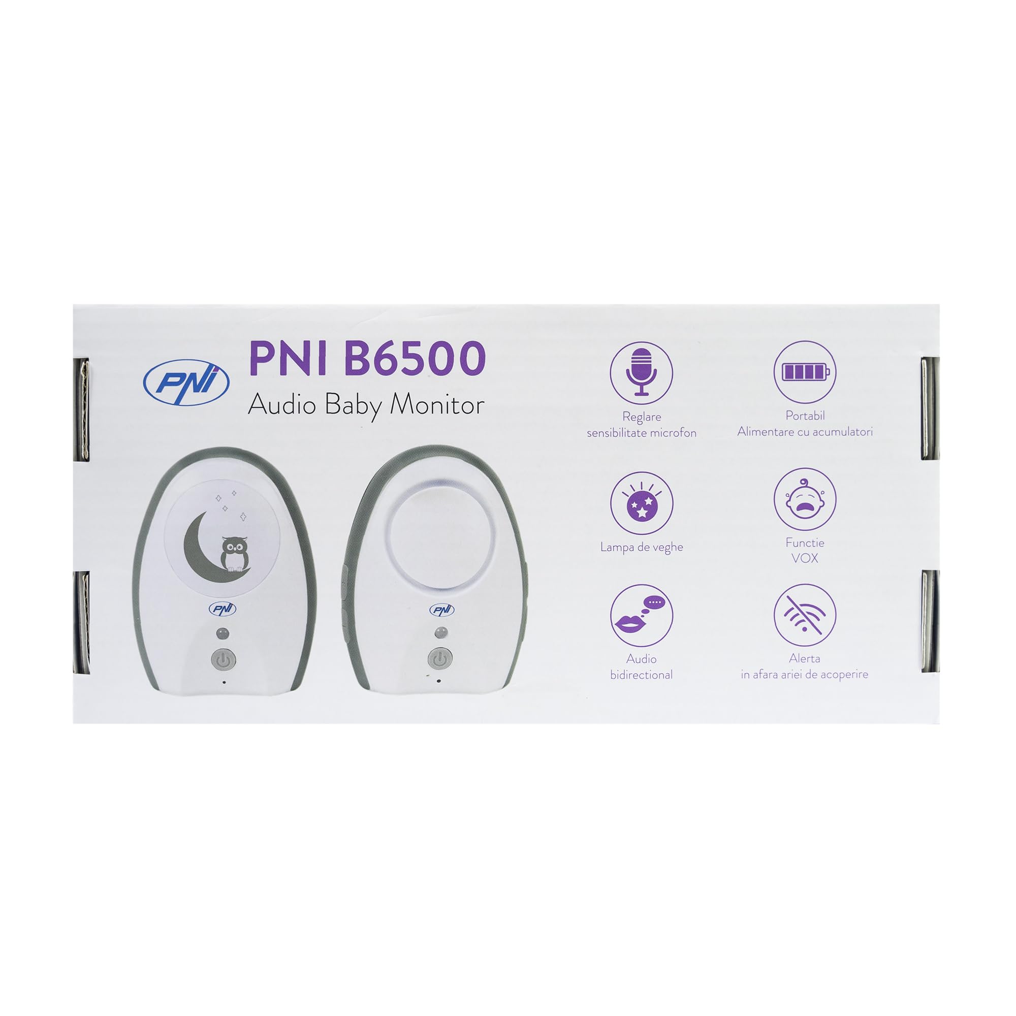 Audio Baby Monitor PNI B6500 bezprzewodowy z lampką nocną, Vox i Pager