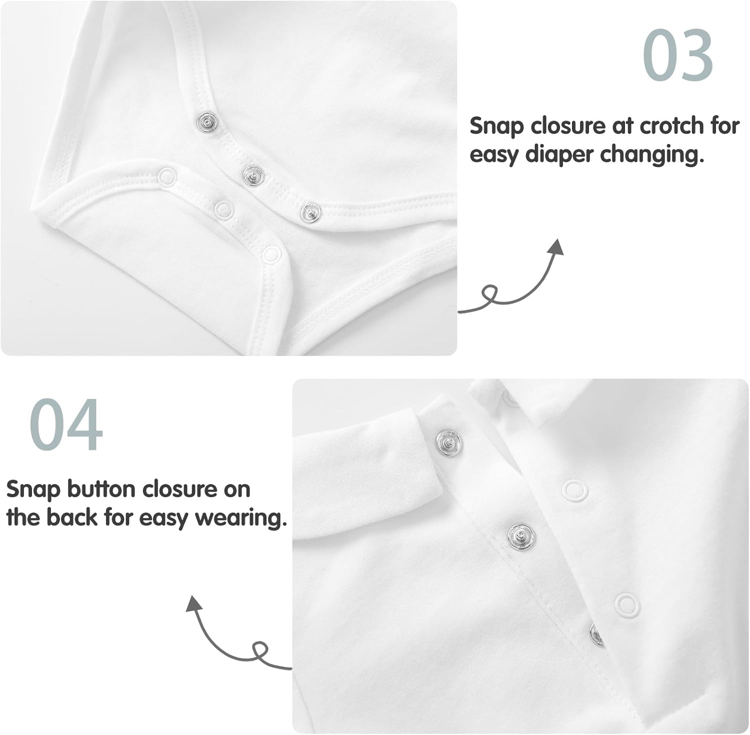 pureborn Baby Boys Girls Bodysuit Super Soft Cotton Romper 0-24 Months - Image 5