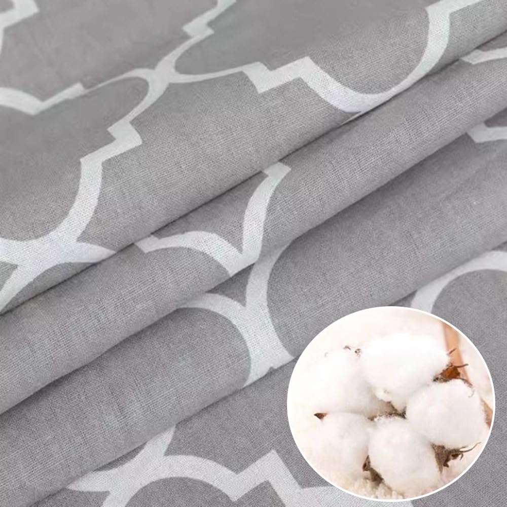 Almohadilla de algodón for Tabla de Planchar de 15 x 45 Pulgadas, Ajustable y Resistente al Calor ,Fundas para Tablas de Planchar(Grey Plaid,12x35 Inch (90x30 Cm))