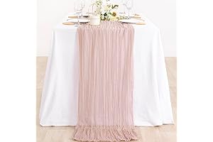 10ft Dusty Pink Muslin Table Runner