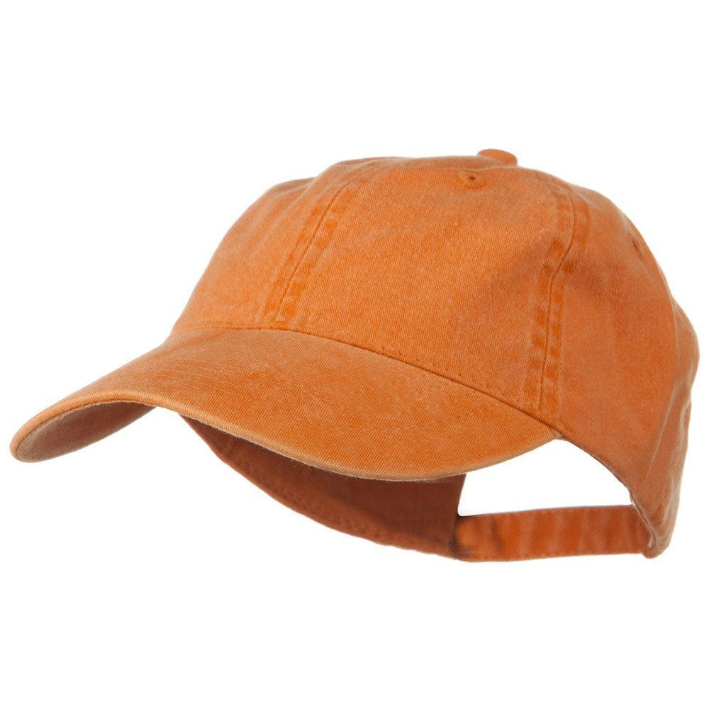Washed Solid Pigment Dyed Cotton Twill Brass Buckle Cap