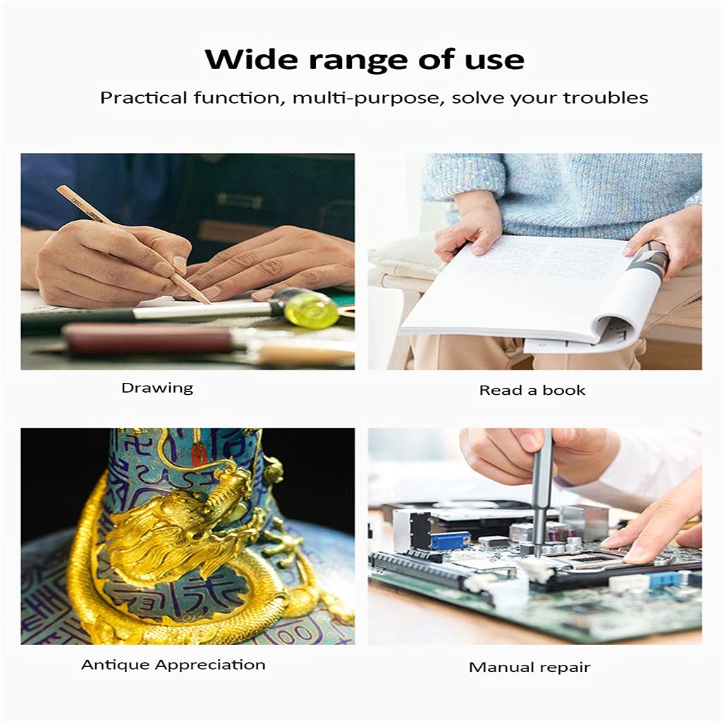 5X 10X Magnifier Iluminada Clip-en Mesa Top Escritorio DIRIGIÓ Lámpara Leyendo Lente Grande Lupa con Abrazadera Reparación