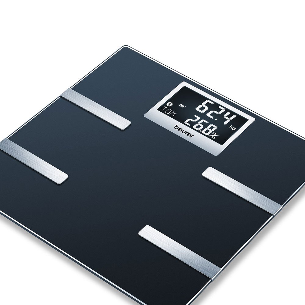 Beurer BF 700 Báscula diagnóstica, medición de grasa corporal, agua corporal, porcentaje muscular y masa ósea, necesidad calórica AMR/BMR, IMC, con conexión a app