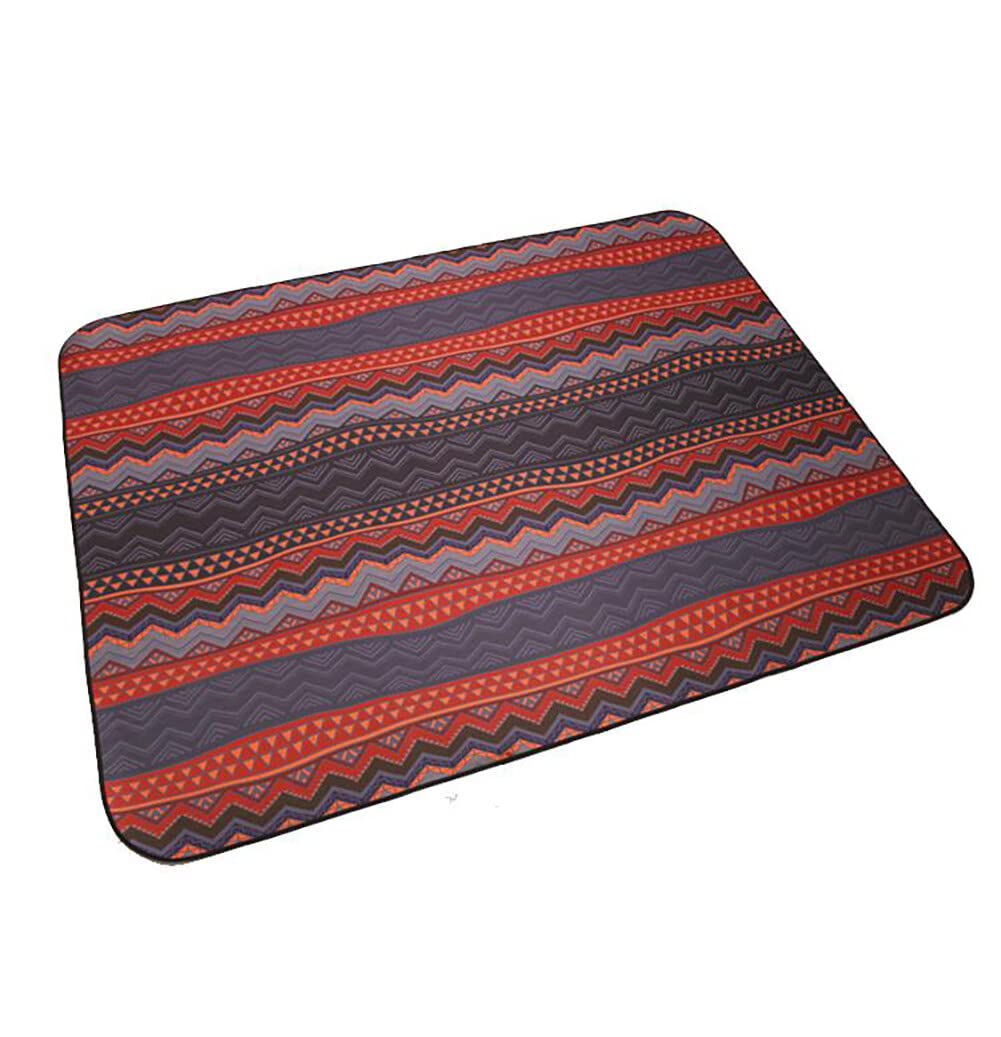 Surakey Couverture de Pique-Nique Portable Pliable Tapis de Pique-Nique avec Poignée Grand Tapis avec Support Film D'aluminium Imperméable pour Camping, Parc, Jardin, Extérieur, Plage, 200 * 200cm