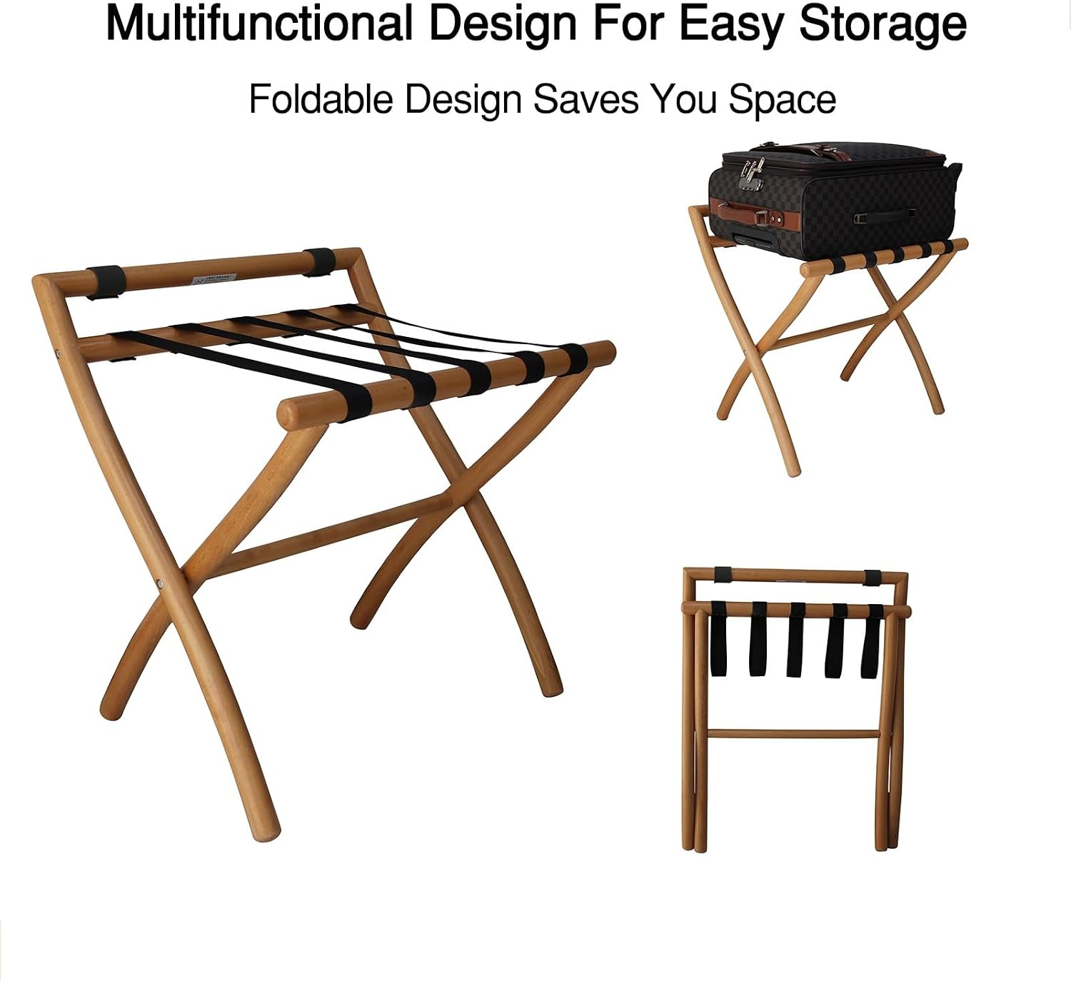 X-Shape Folding Luggage Rack, Luggage Rack Stand For Guest Rooms, Suitable for Hotels, Apartments, and Guest Rooms, Saving Space