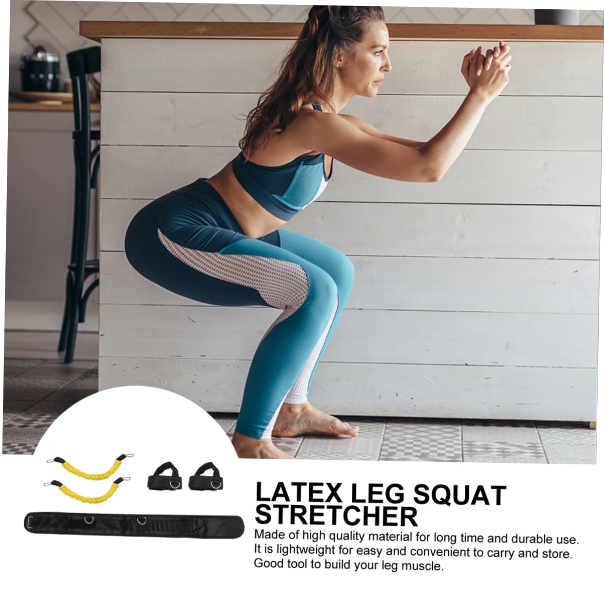 Mikikit 1 set Fasce Elastiche per Allenamento delle per Squat Profondi Accessori per Palestra Compatti e Pratici per Esercizi Ristrutturazione