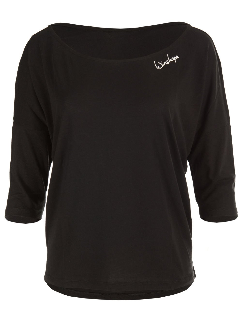 Winshape Hape Winston Womens Dance Style Fitness Recreational Sports Yoga Workout 3/4 Sleeve Shirt, Womens, MCS001-SCHWARZ-XXL, Black, XXL