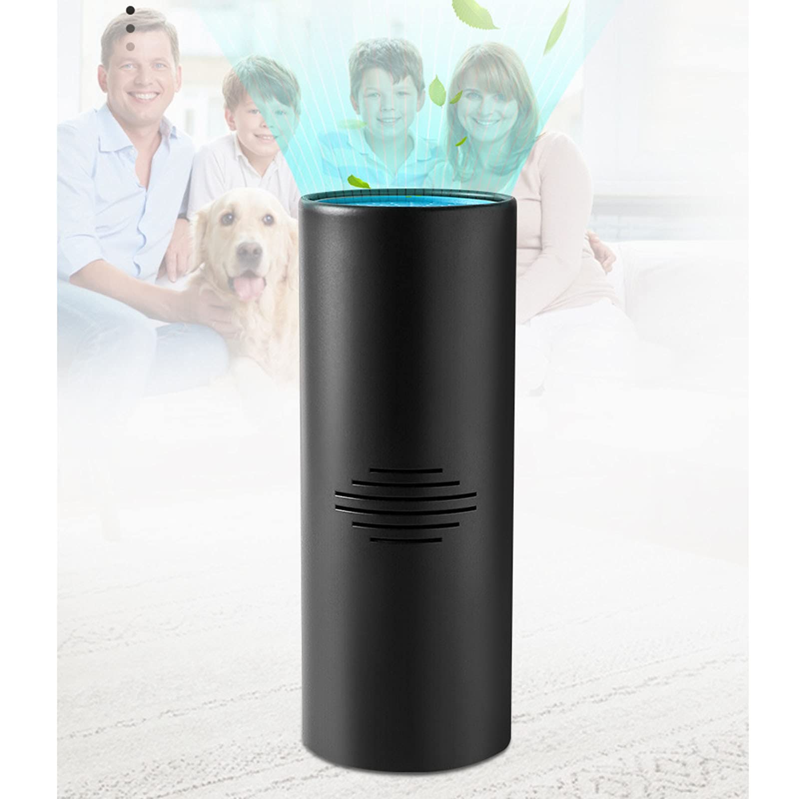 Premium Home Vivente purificatore d'Aria Portatile in Auto, Sale e uffici per la qualità dell'Aria Sana (Nero)