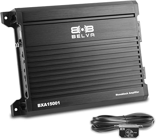 Belva BXA15001 1500W Peak BX-Series 2-Ohm Estable Clase AB-Monoblock Audio Audio Audio Auto Amplificador con control remoto de nivel de subwoofer
