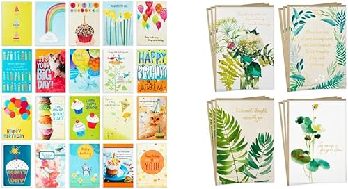 Hallmark Surtido de tarjetas de cumpleaños y condolencias (32 tarjetas con sobres)