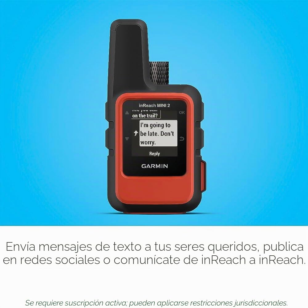 Garmin inReach Mini 2, Comunicador por satélite Ligero y Compacto, para Senderismo, Color Naranja - 010-02602-00