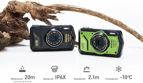 Miniatura 4 de PENTAX WG-8 - Cámara de aventura verde para todo tipo de clima, con excelente resistencia al agua, a prueba de polvo, rendimiento resistente a los