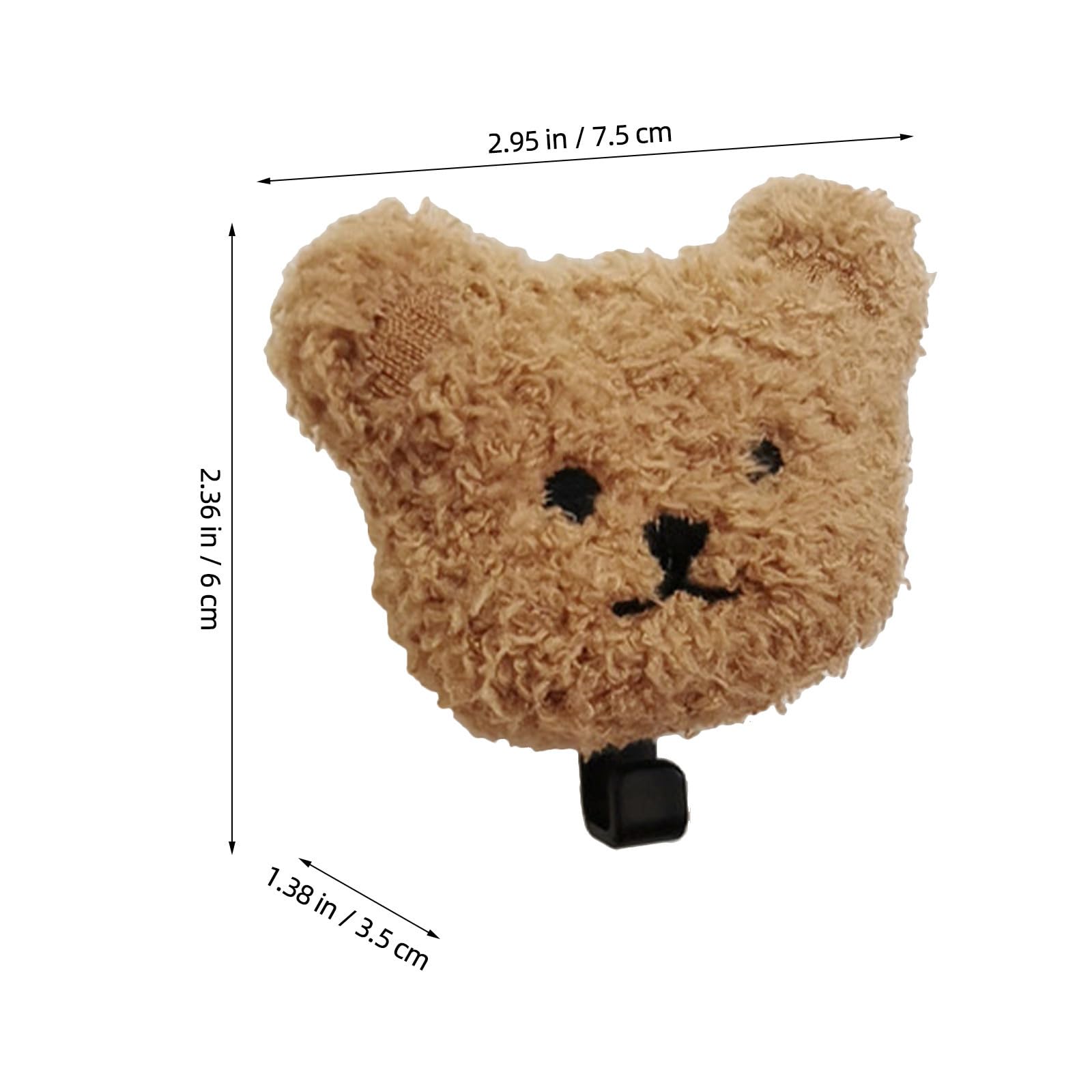 Ganchos Adhesivos de Pared Material Pp y Felpa Forma de Oso de Peluche 2piezas para Colgar Toallas y Llaves, Diseño Autoadhesivo sin Taladro para Baño y Armario