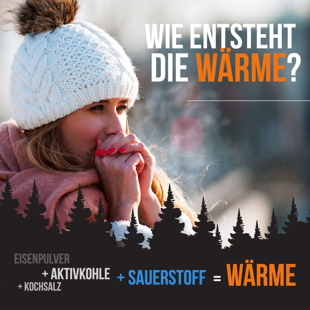 HELLO HEAT Handwärmer, 10, 20 oder 40 Paar Wärmepads für 10 Stunden Wärme I Sofort aktivierbare Taschenwärmer I Zuverlässiges Heatpad – für Jackentasche, Hosentasche & als Handschuhwärmer
