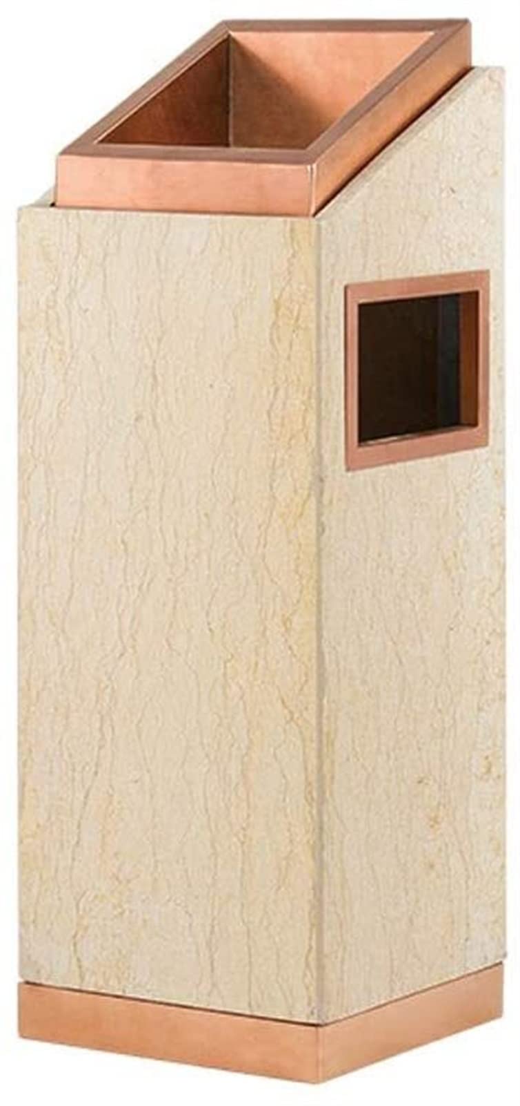 C H SZ CCTrash Can Trash Bin Garbage Can Ashtray Trash Can Nordic High-end Marble Trash Can Stainless Steel Garbage Bin With Ashtray Bucket Hotel Lobby Shopping Mall Garbage Bin Trashcan Wastebasket