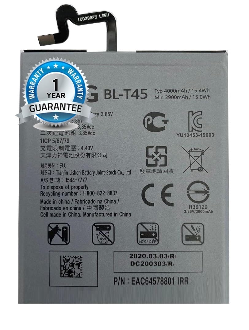ININSIGHT SOLUTIONS Original BL-T45 Battery for LG K51 LM-K500UM LM-K500UM3 LMK500UM3 (4000 mAh) -1 Year Warranty