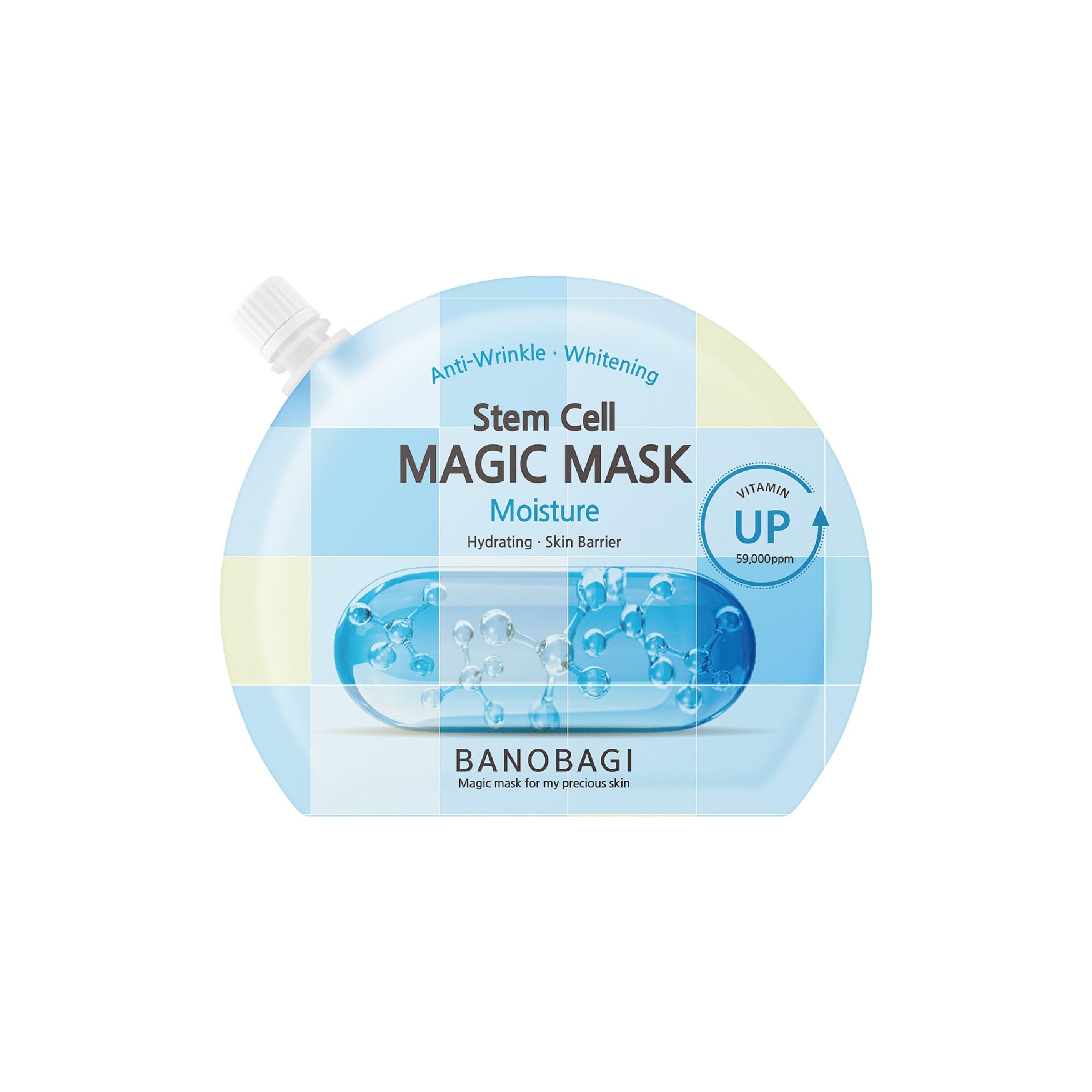 BANOBAGIStem Cell Magic Moisture Gel Mask - Korean Skincare Face Mask for Hydration, Anti-Aging, Wrinkle Care & Skin Clarity | Revitalize, Moisturize & Brighten Skin | 23ml (12-15 Applications)