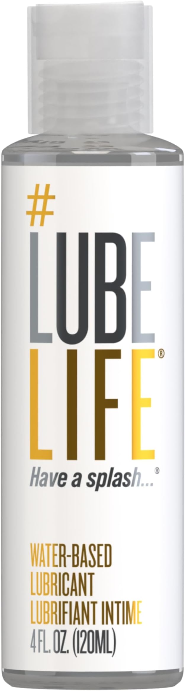 LubeLife Water-Based Lube – Personal Lubricant for Men, Women & Couples, Travel Size, Non-Staining, Easy Clean-Up, Toy-Safe, 4 Fl Oz