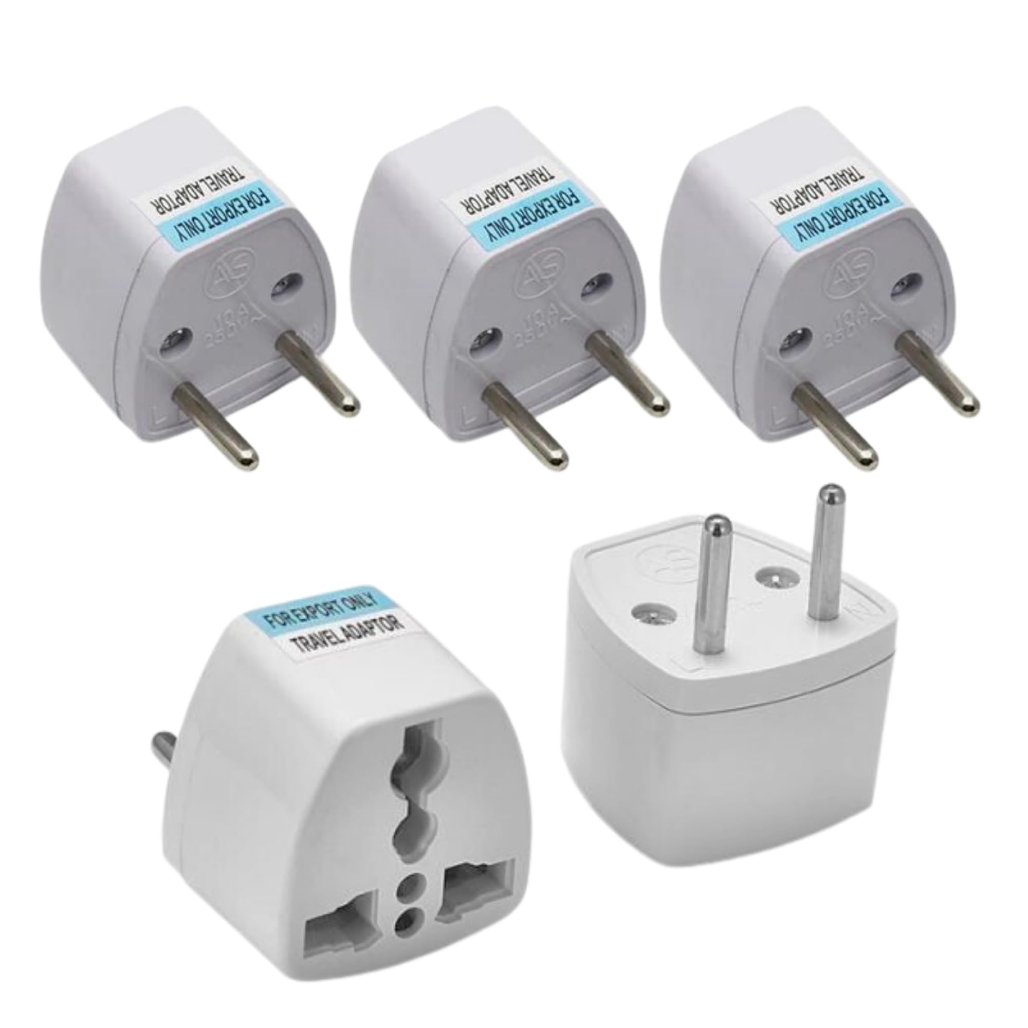 Hi-Plasst India to Europe Travel Adapter Plug (Pack of 5) Type C Power Plug Converter, Universal Socket for Denmark, Switzerland, Italy, Brazil, South Africa, Israel - Compact & Lightweight for Travel-image-34