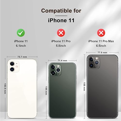 Miniatura 2 de Flip Wallet Case for iPhone 11,Leather Magnetic Folio Cover with Card Holder,Kickstand - TPU Shockproof Durable Protective Phone Case,Brown