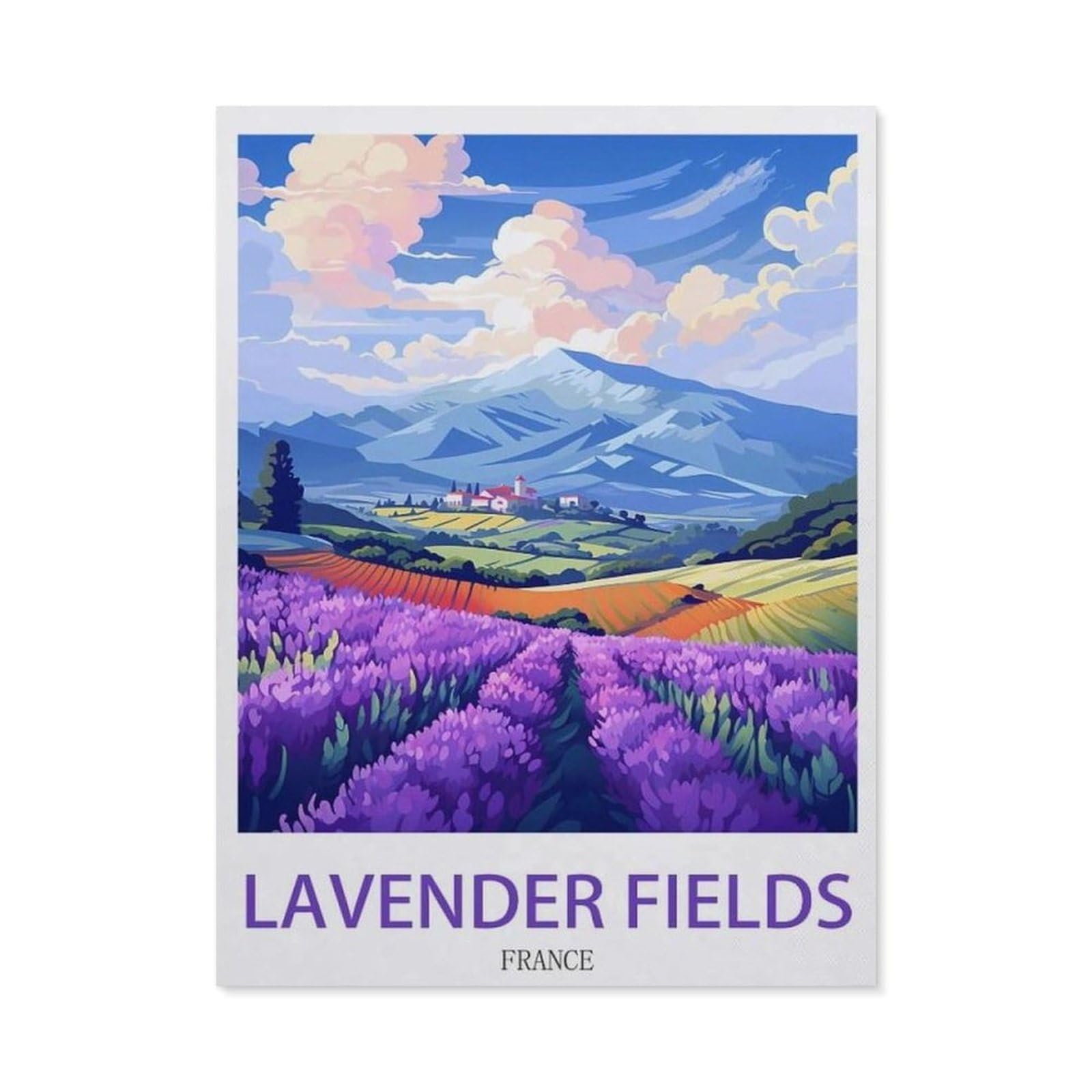 Metal Tin Sign，Lavender Fields France(20x30cm）