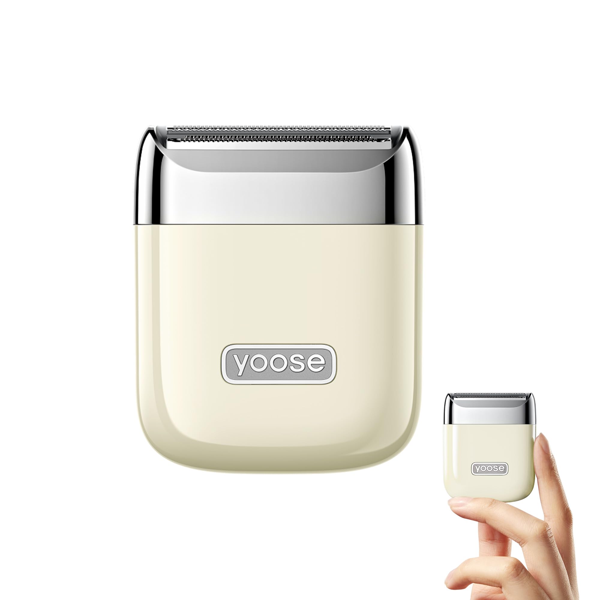 Yoose Mini Afeitadoras Eléctricas para Mujer, Depiladora Electrica Femenina Maquina Depilar Zona íntima para Bikini Cuerpo Axilas Brazos Piernas, IPX7 a Prueba de Agua Recargable e Inalámbrica, Crema