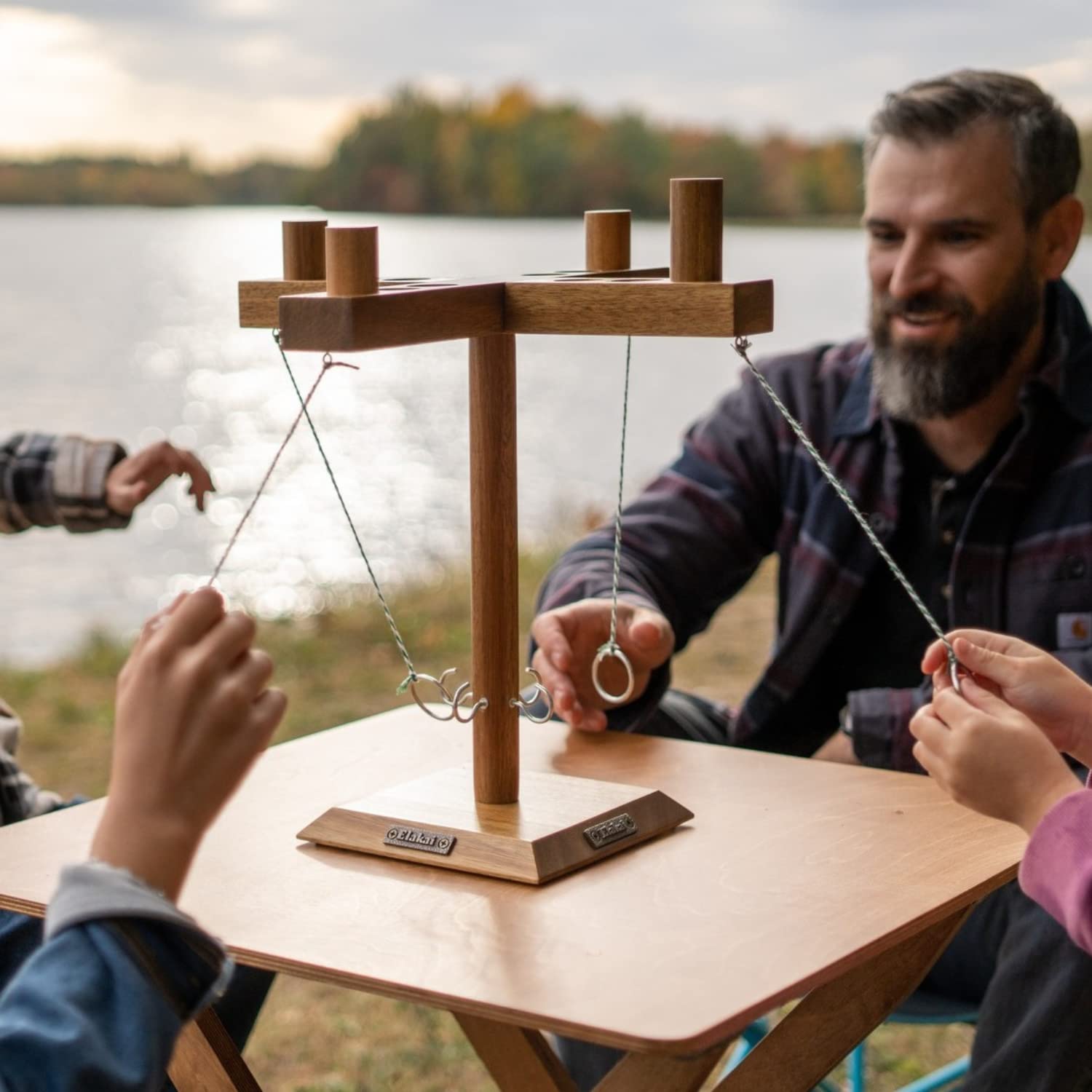 Elakai Outdoor-Spiele für Erwachsene und Familie, Premium-Tragetasche inklusive 4-Spieler-Haken und Ring