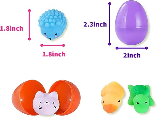 Miniatura 7 de Kiddokids 36 paquetes de huevos de Pascua prellenados Mochi huevos de 2 14 pulgadas para rellenar cestas de Pascua, evento de búsqueda de huevos de