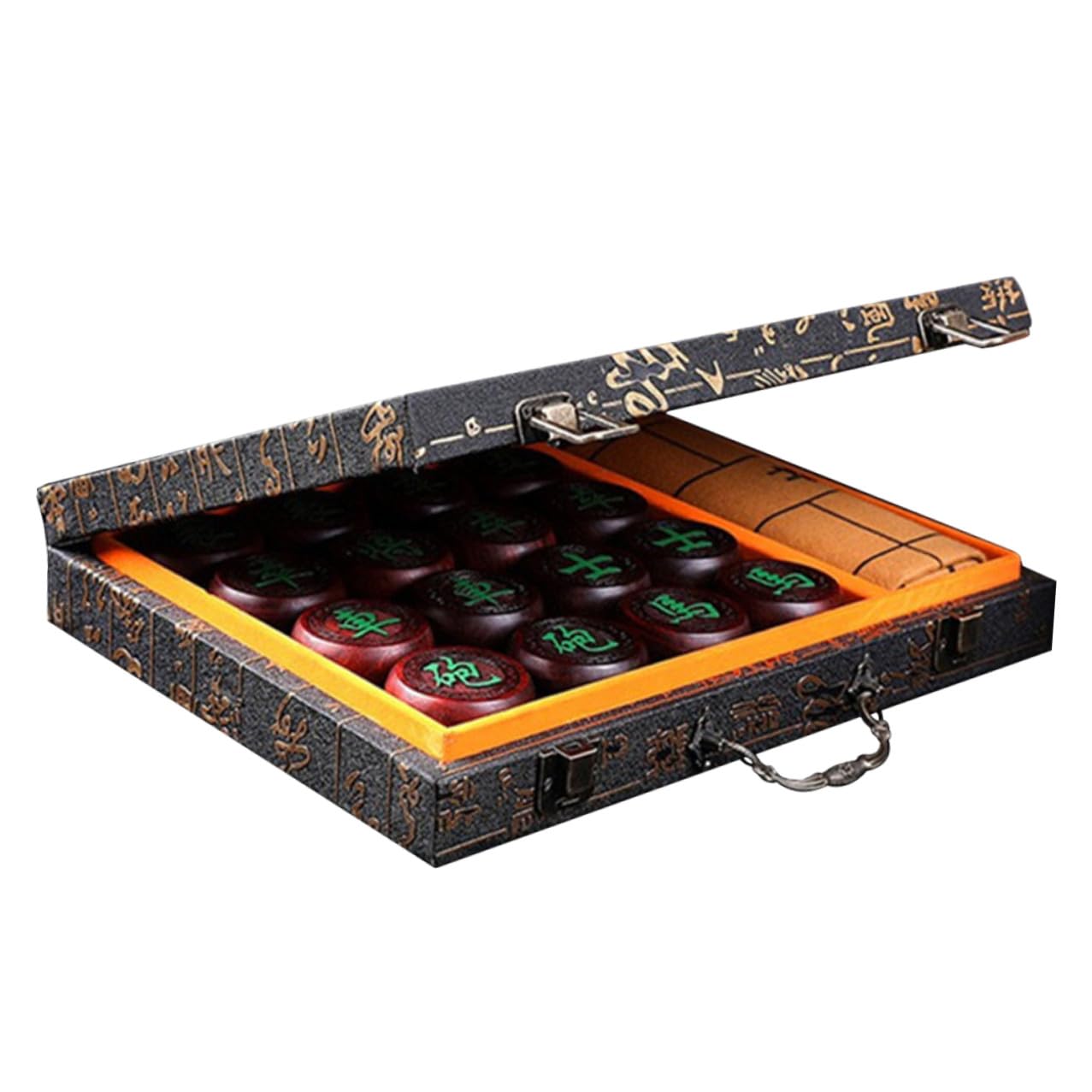 Chinesisches Schachspielzeug mit Schachbrett und Figuren Pädagogisches Schachspiel für Erwachsene Praktisch und Bequem zu Verstauen für Indoor und Outdoor