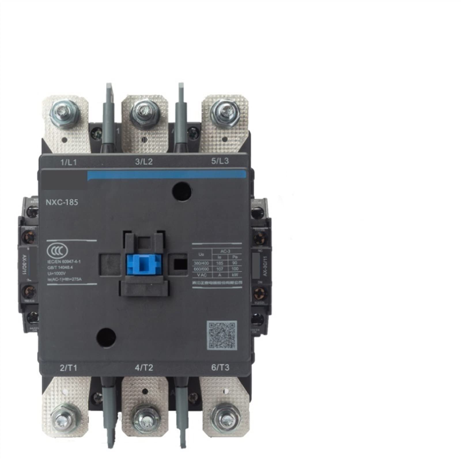 CAAUYXZW N X C-185 Contactor 185A AC 24V 36V 48V 110V 127V 220V 380V 415V Make and Break The Circuit at Long Distance 1Pcs(Ac 127v)
