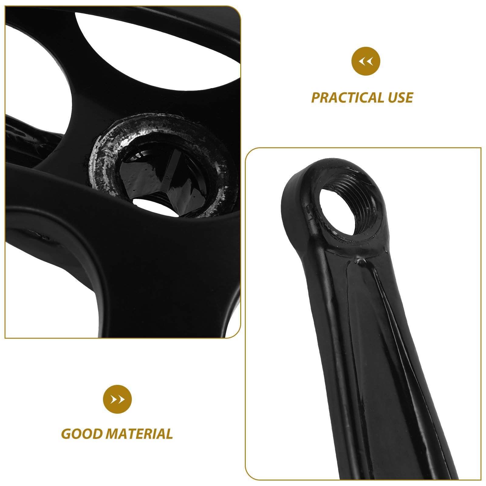 Toyvian Pédalier de Vélo à 36 Dents Mono Vitesse Double Cache-chaîne Noir | Acier au Carbone, Compatible Vélo de Route, Installation Simple, Lot de 1 Pièce