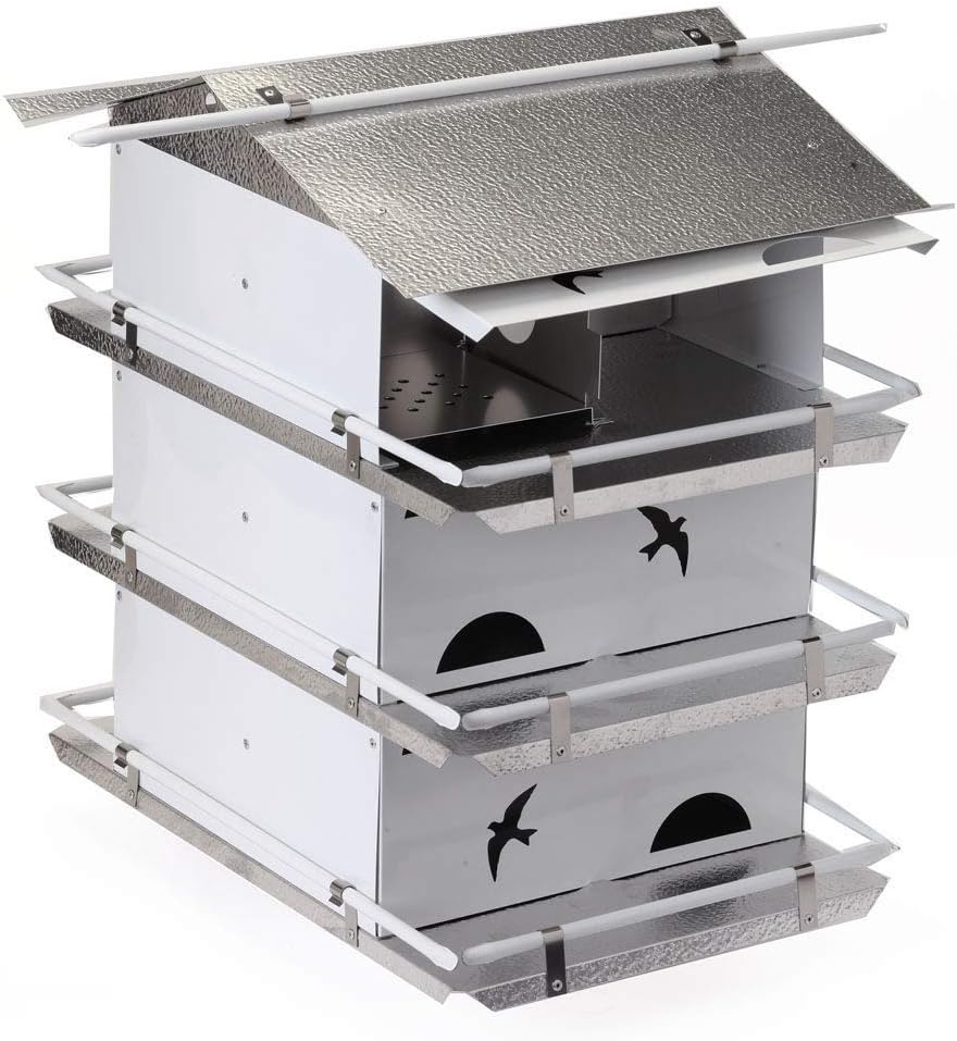 70% оƒƒ Dіѕсоunt Birds Choice PMW3 Watersedge Purple Martin House 3 Floor/6 Room, Bird House, Medium, White/Grey