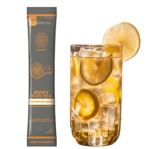 Miniatura 8 de The Harmony Honey Yuzu (20 palitos) Té negro de alta calidad, con jengibre molido, rico en antioxidantes, vitamina C y L-teanina, endulzado con miel