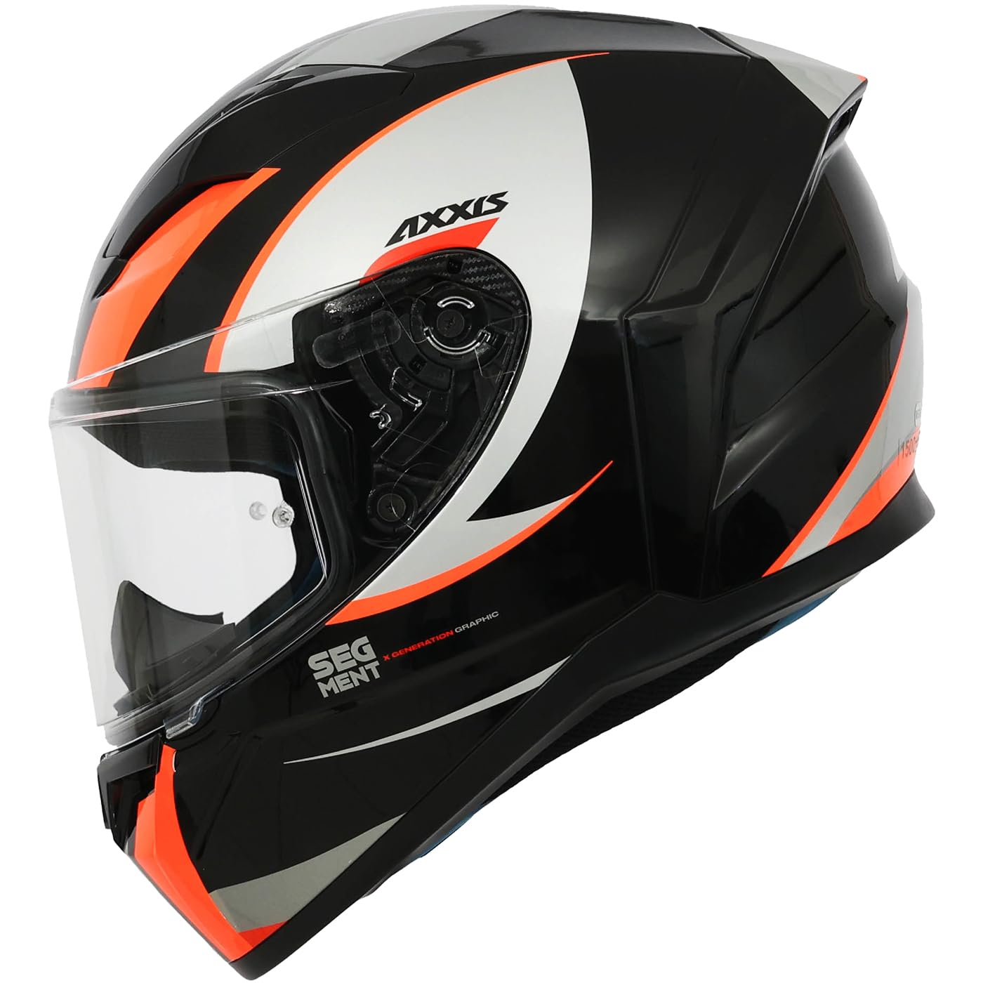 mt axxis helmets india Segment X Generation Full Face Helmet | ISI & DOT Certified | Anti-Scratch Visor | Lightweight Polycarbonate Shell | Aerodynamic Design | Removable Padding hot dog backpack Hard Shell Design Color:Black-frost Category:Handbags / Purses / Wallets