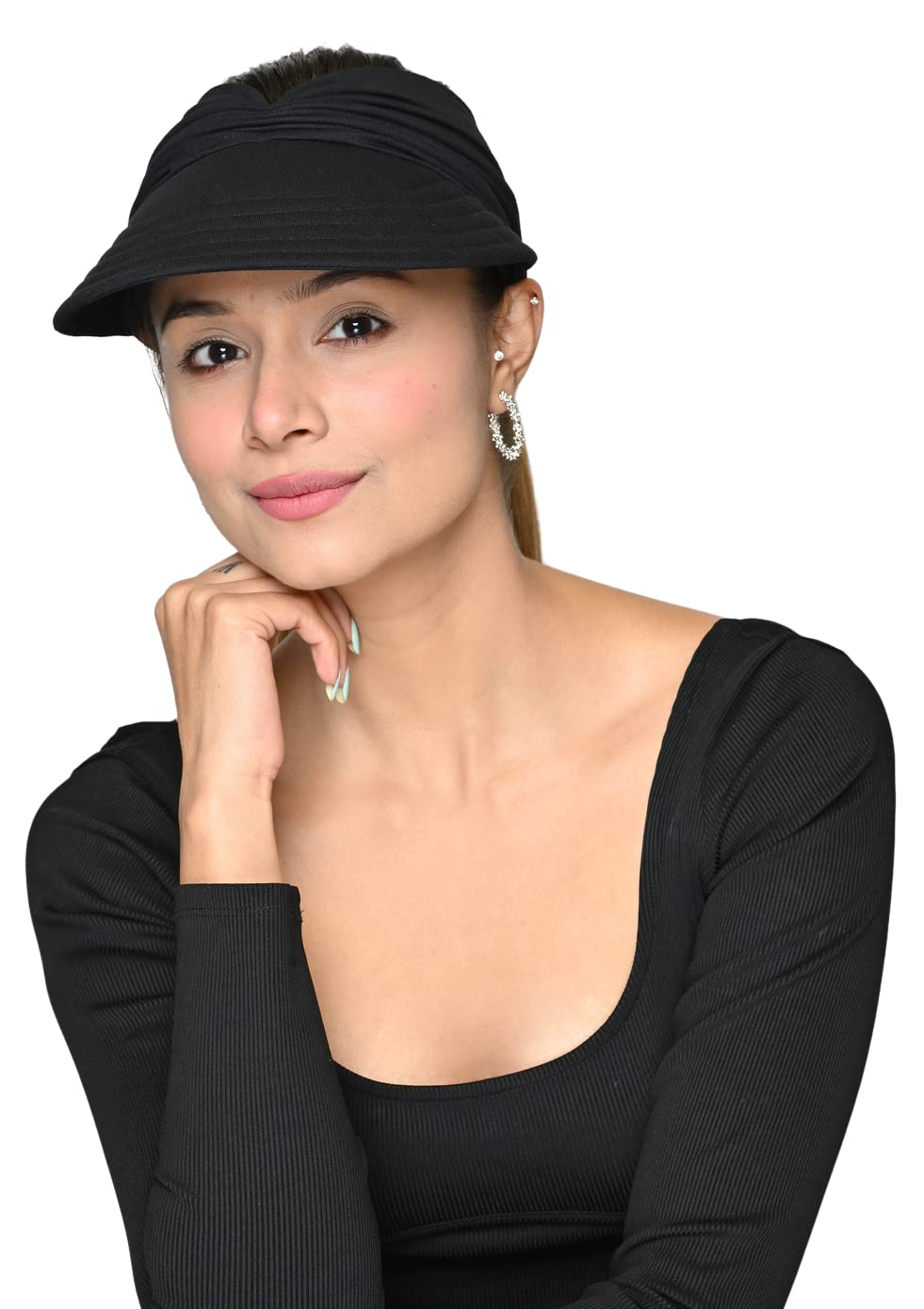 the headscarves Bamboo Viscose Sports Sun Visor Headband for Women's (SS410_Multicolor)-picture-51