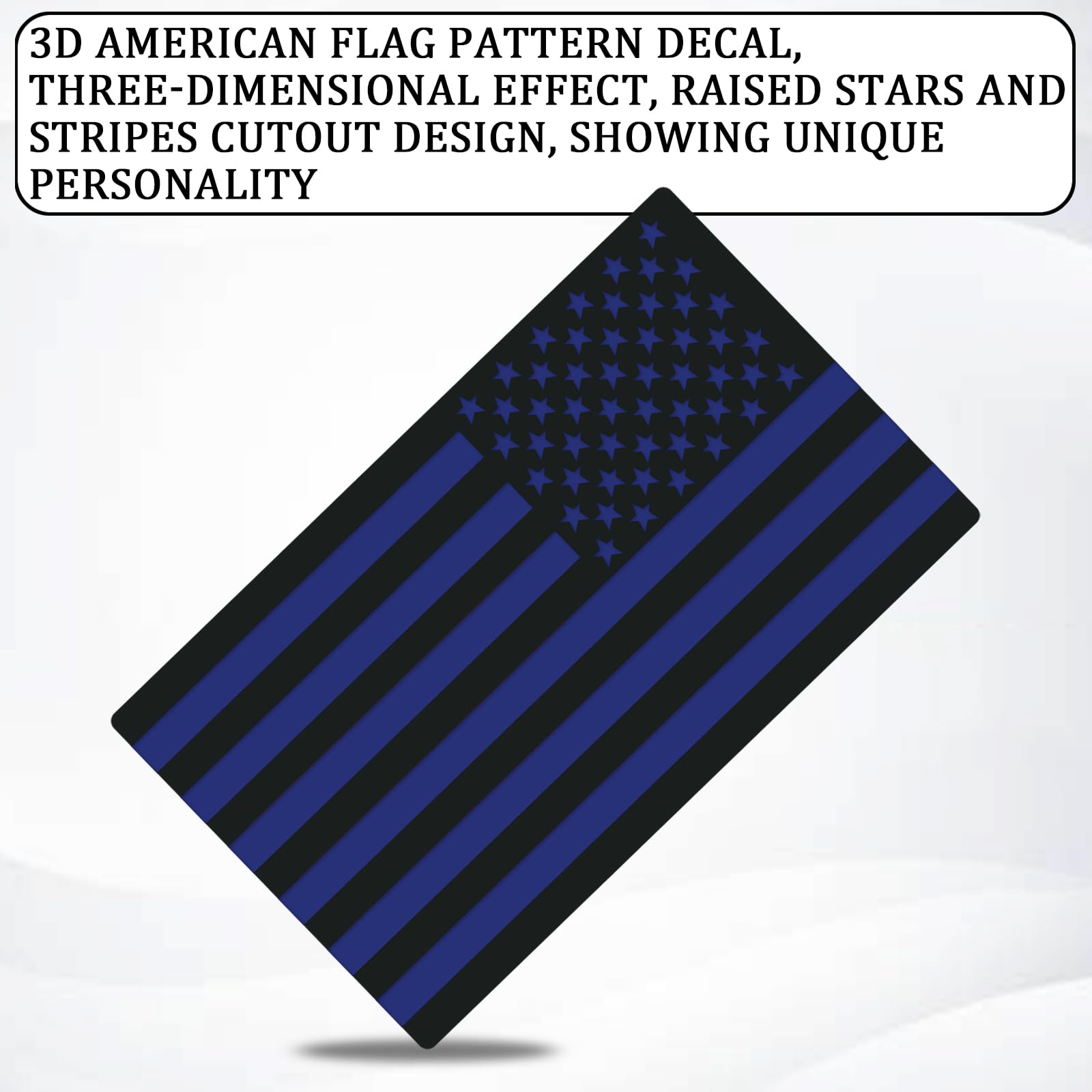 2 PCS 3D Embossed Metal American Flag Emblem Decal Sticker 5 x 3 Acrylic Cutout American Car Military — view 5