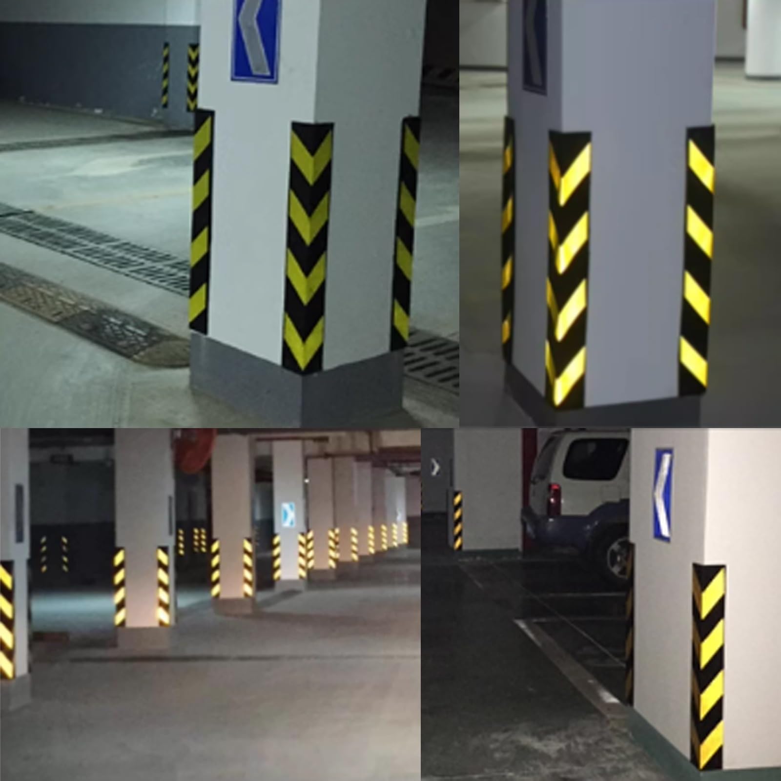 Protector de Esquinas de Pared, Protectores de Esquinas y Bordes de Pared de Alta Resistencia, Acolchado de Seguridad Universal para Postes y columnas de Garaje, protección para Puertas de a