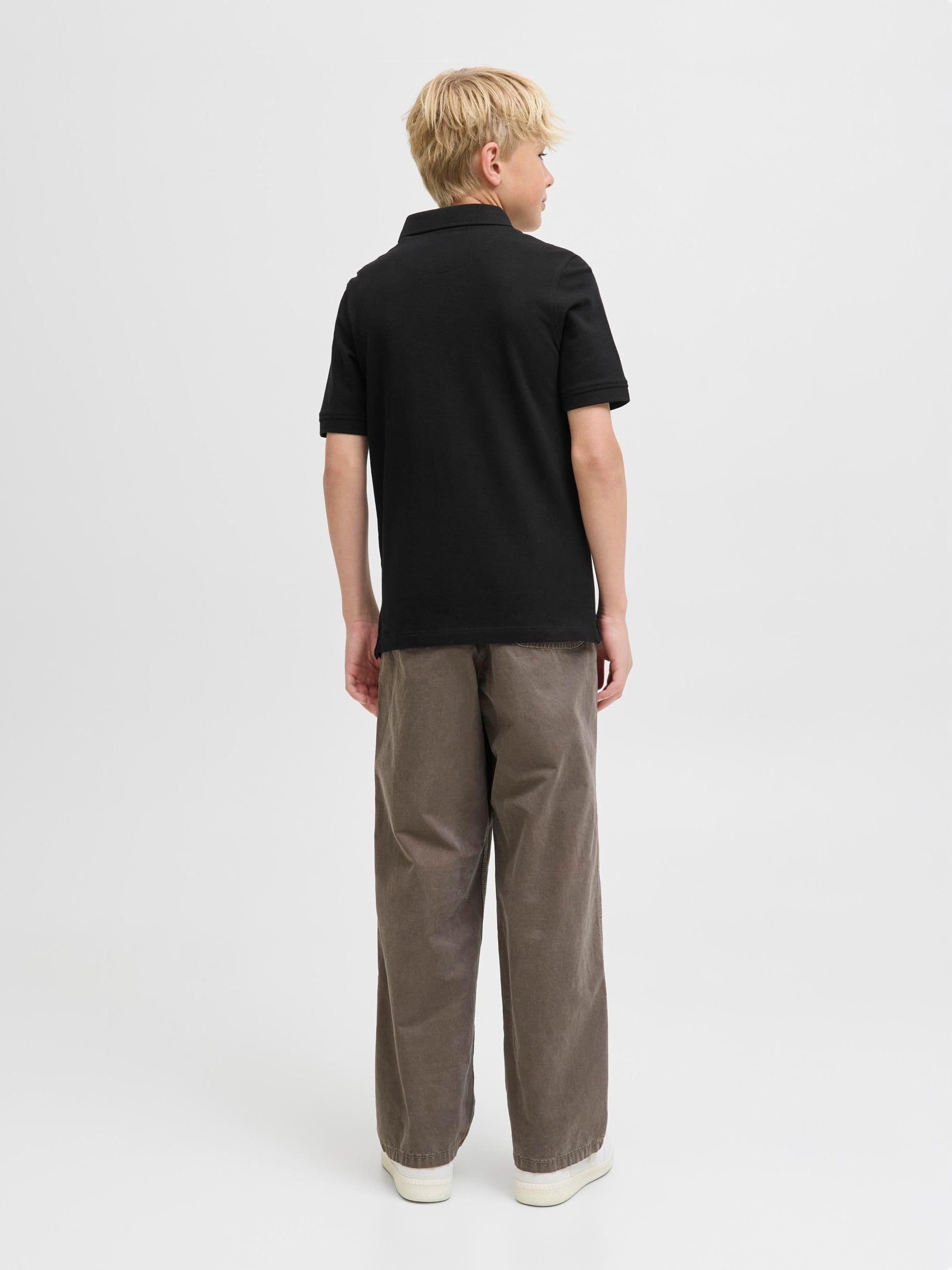 JACK & JONES Jjepaulos Polo Ss Noos Jnr, czarny, 164