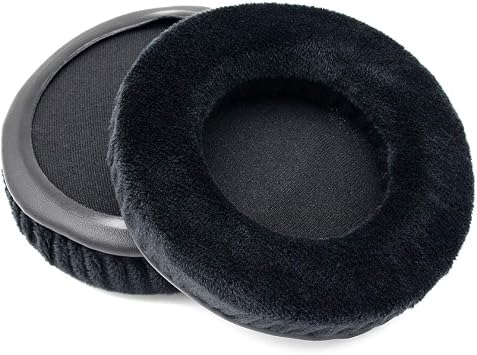 1 Pair Velvet Ear Pads Replacement Ear Cushions Covers Pillow Compatible with Rapoo S100 S 100 Accessories Headphones Headset Black